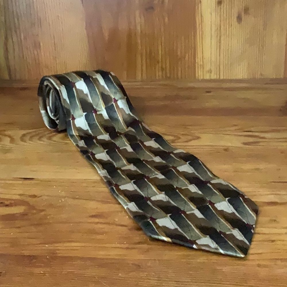 J. Garcia Men’s Tie, Scaly Monster and Blue Man, Collection Twentytwo, Green Tie